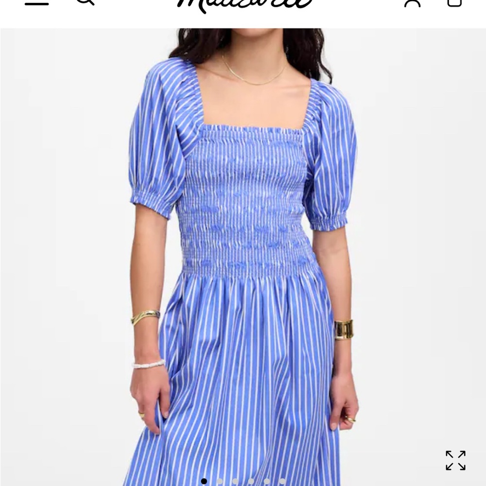 Lilly Pulitzer Blue Striped Midi Dress